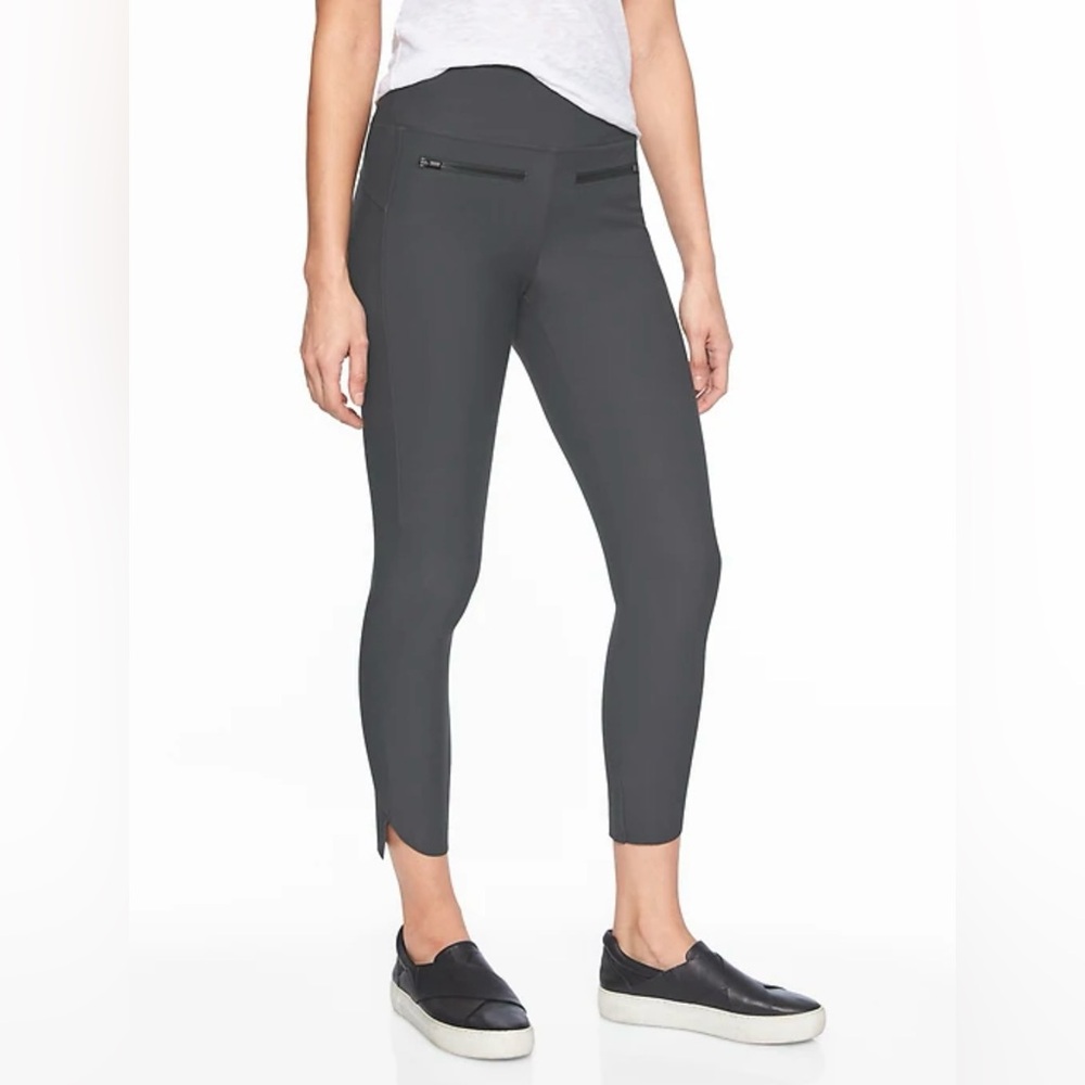 Athleta gray stellar crop pant size small petite casual‎ athleasiure travel